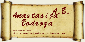 Anastasija Bodroža vizit kartica